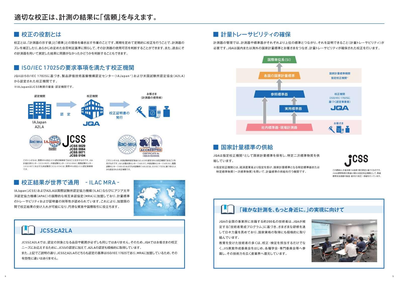 計測器の校正サービス案内