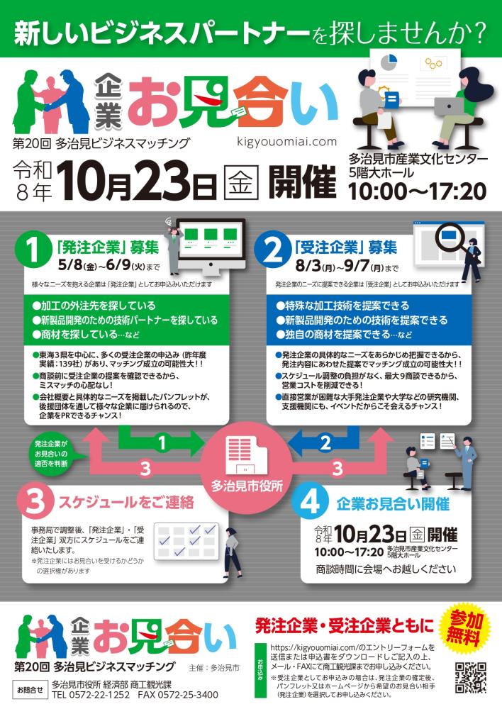 第20回 ビジネスマッチング「企業お見合い」（10/23）